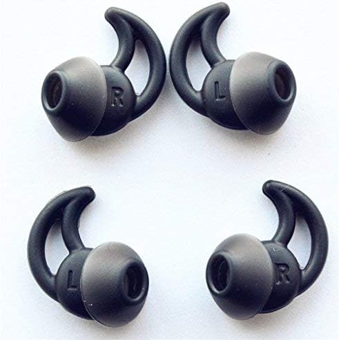 Replacement Earbuds Tips Compatible for Bose Earbuds QC20 QC20i QC30 Noise Cancelling SoundSport Wireless Earbuds SIE2 SIE2i IE2 IE3 (2Black-S)