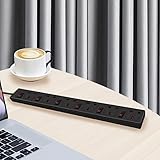 ExtraStar 6 Way Surge Protected Extension Leads 2M, Wall Mounted Power Strips with Individual Switches 13A UK Plug, Black Extension Socket for Home and Office - Image 7