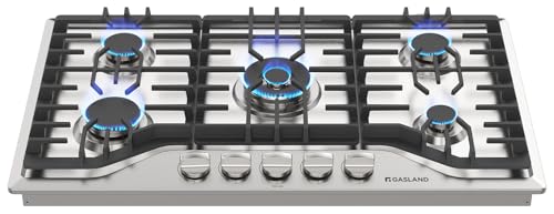 GASLAND 36 Inch Gas Cooktop, PRO GH2365SF 5 Italy Sealed Burner Propane Stovetop, NG/LPG Convertible...