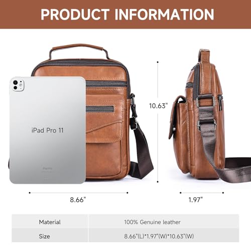 NIUCUNZH Genuine leather man purse mens crossbody sling bag small messenger shoulder Satchel2