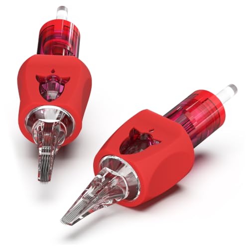 Image of Wormhole Tattoo Needles Rocket 17M1 Needle Cartridge #10 Bugpin 17 Magnum Tattoo Cartridge Needles 20PCS Disposable Finger Ledge Cartridges 3.5MM Taper for Tattoo Gun Tattoo Supplies 1017M1