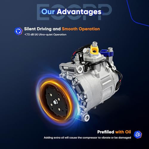 Image of ECCPP A /C Compressor with Clutch Fit for Audi Q7 3.6L 2007-2010 | Fit for Volkswagen Touareg 3.6L 2007-2017 Fast Cooling AC Compressor