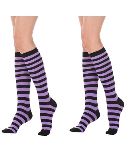 Image of Athletic Knee High Socks Stripe Running Baseball Thigh High Stockings Outdoor Sport Tube Socks