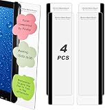 Zonon 4 Pieces Monitor Memo Board, Memo Boards for Computers Transparent Acrylic Monitor Side Panel Office Desk Accessories Desktop Computer Sticky Note Holder for Office Home Work Desk