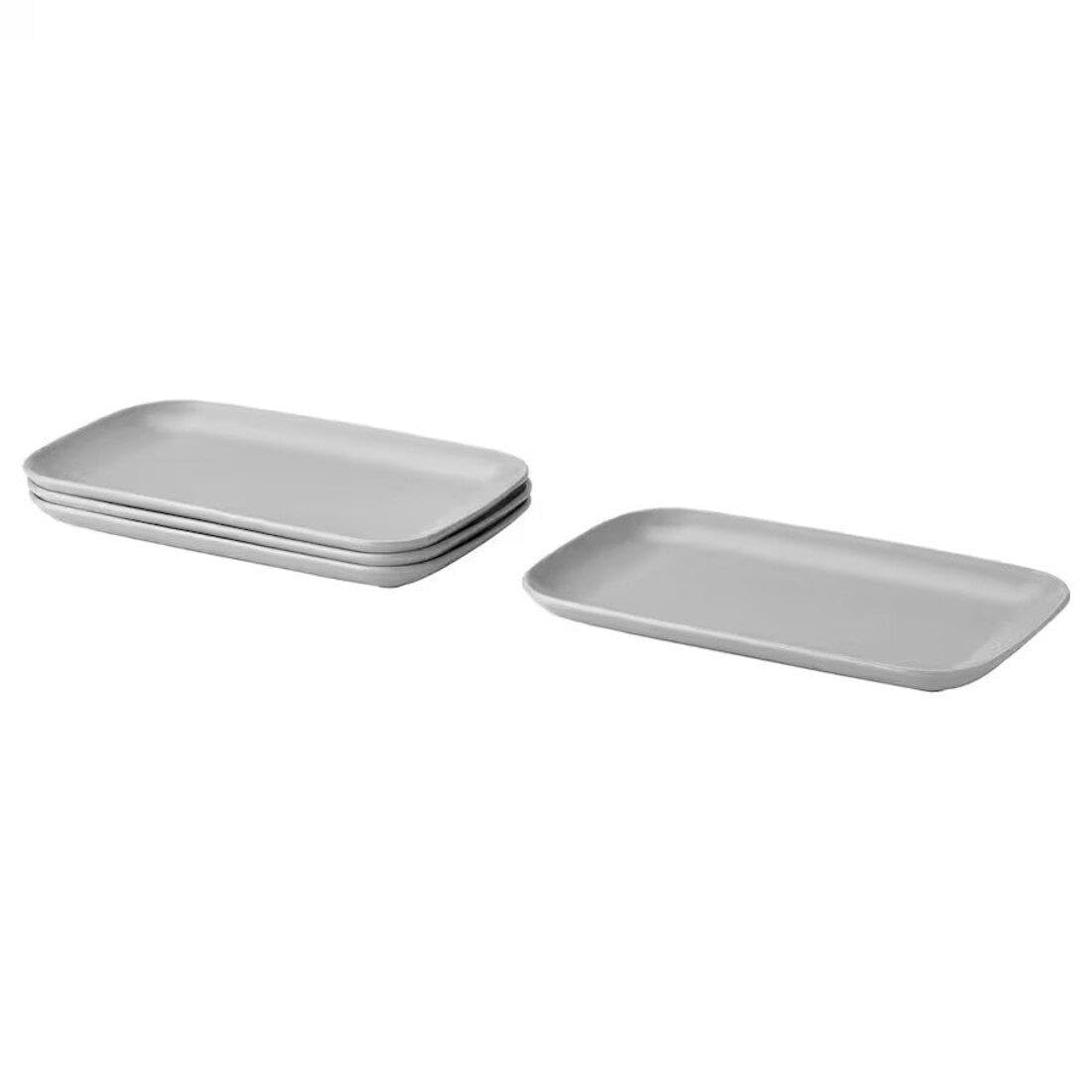IKEA FÄRGKLAR Teller, 30x18 cm, matt hellgrau Küche, Haushalt & Wohnen