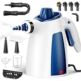 Steam Cleaner, Pressurized Handheld Multi-Surface Natural Steam Cleaner with 12 PCS Accessories & Safety Lock, 350ML Large Capacity, Steamer for Car, Home, Upholstery, Kitchen, Window, Grime, Grease