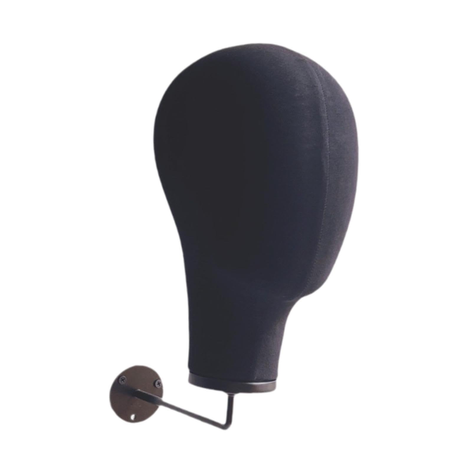 QLECXZI Mannequin Head Model Manikin Head for Creative Lightweight Storage Innovation Set To Transform Wig Display Innovative Wig Display Mannequin Wall Rack , black , 54cm