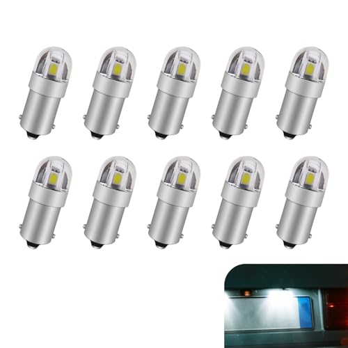 10 unidades LED BA9S 3030-SMD 12V para auto interior miniatura 1