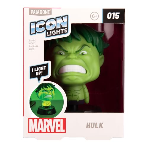 Lámpara de mesa Marvel Hulk Icon Light 11cm batería AAA miniatura 7