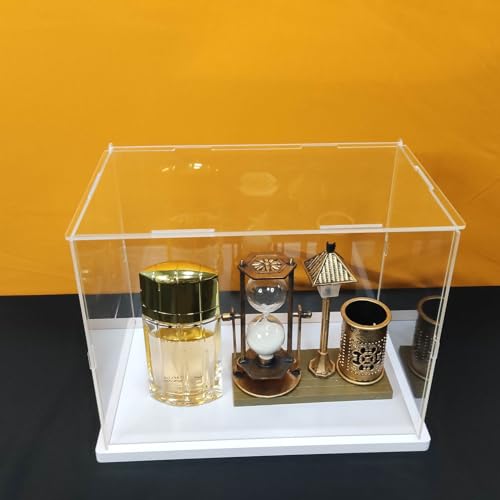 Vaian Carcasa de acrílico transparente para puerta, tapa abierta, base engrosada, protección contra el polvo, para figuras de acción, juguetes, coleccionables (55 x 45 x 40 cm/22 x 18 x 16 pulgadas)