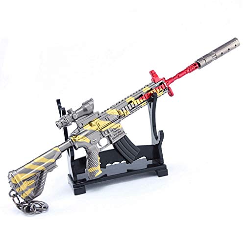 Preisvergleich Produktbild LINLUO Mini M416 Schlangenhaut-Schlüsselanhänger, Maßstab 1 / 6, für Pistolen, Spielzeug, Metall, Spiel-Requisiten, Modell, Metall, Action-Figur, Kunstspielzeug-Kollektion
