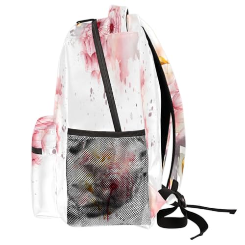 Sac à dos décontracté motif floral de pissenlit grand format pour ordinateur portable