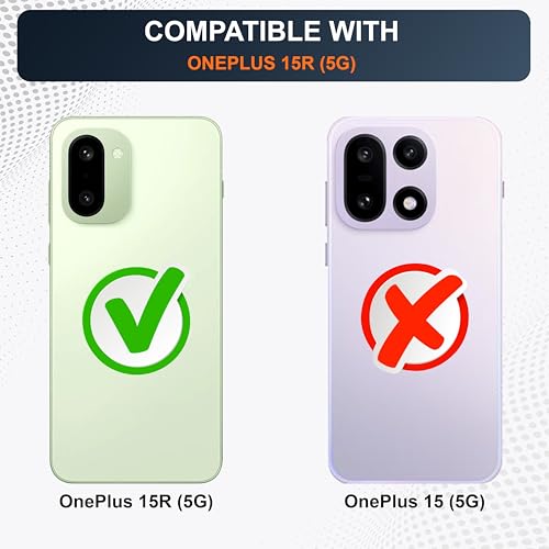 Image of CEDO Cover for OnePlus 15R (5G) | Camera Protection Shockproof Bumper-Edge | 360 Degree Protection Acrylic Crystal Clear TPU+PC | Transparent Back Case Backcover (Transparent)