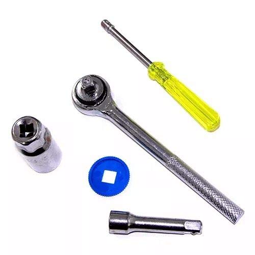 Kit com Chave Catraca Reversível Jogo De Soquetes Maleta com 40 Peças