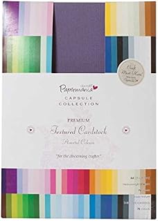 Docrafts A4 Premium Cardstock Textured Capsule, Multicolour (Pack of 75), Multicolor