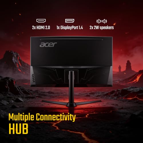 Image of Acer Nitro XZ322QU V3 31.5 Inch Curved Gaming Monitor | WQHD 2560x1440 | 180Hz | Up to 0.5ms GTG | AMD FreeSync | VESA DisplayHDR 400 | 1500R Curved Screen VisionCare | HDMI 2.0 |DisplayPort 1.4
