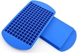 PerriRock Mini Ice Cube Trays - 2 Tray Set - 160 Small Cube Silicone Molds, BPA-Free, Mini Cubes Will Chill Your Drink Faste