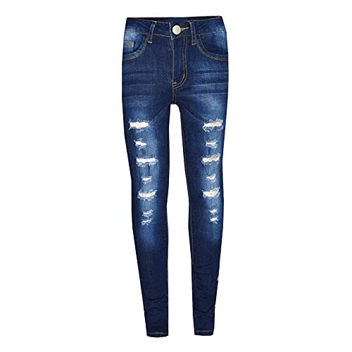 Lykmera Calça jeans infantil justa com bolso com zíper 314 Old Years 314, calça de corrida com zíper