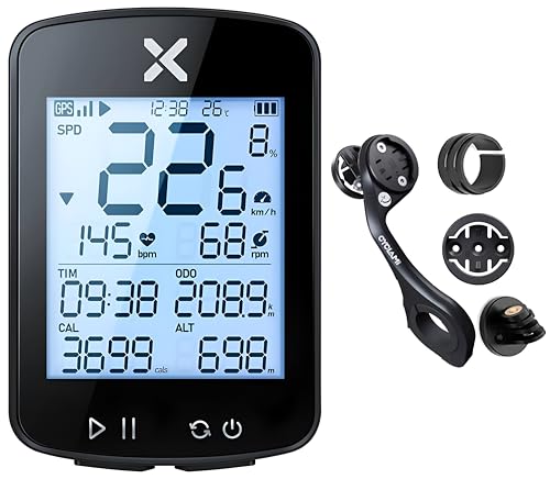 Image of XPR3SS G+ Gen2 Cycle Computer + M5 Mount, Smart GPS Cycling Speedometer | Cadence & Heart Sensor Support | Waterproof ANT+ & BLE Bicycle GPS Tracker | 28+ hr Battery | Speed Cadence Odometer for MTB