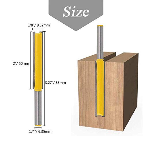Mesee Extra Long Straight Router Bit Set