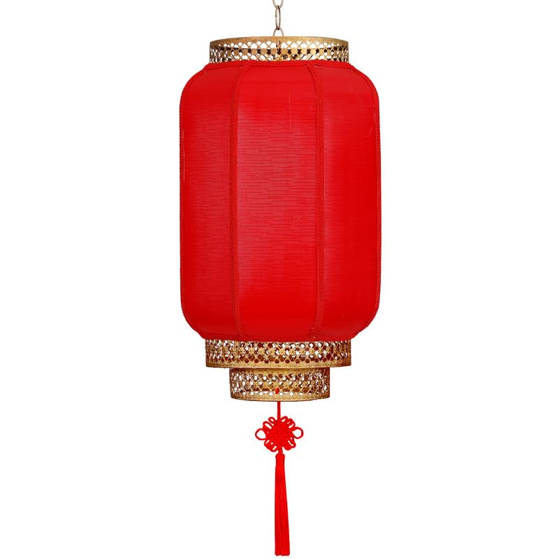 Faroles para exteriores, estilo chino, estilo antiguo, decoración de boda, Año Nuevo y Festival de primavera, decoración colgante roja tradicional (color: E, tamaño: 40 cm x 25 cm) (E 30 cm x 20 c)