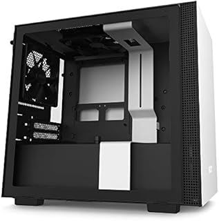 NZXT H210 - CA-H210B-W1 - Mini-ITX PC Gaming Case - Front I/O USB Type-C Port - Tempered Glass Side Panel - Cable Management System - Water-Cooling Ready - Radiator Bracket - White/Black