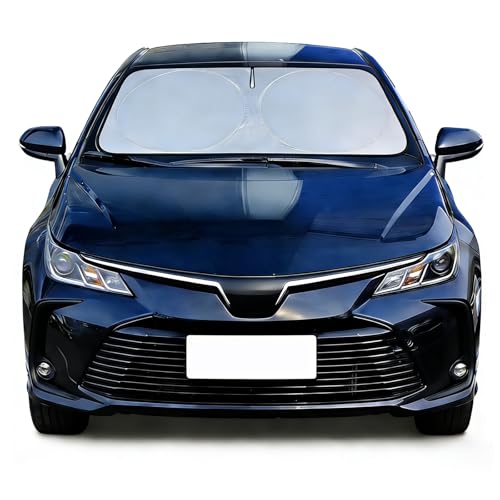 for Toyota Corolla 1990-2025 Windshield Sun Shade Front Window Sunshade for 2022 Corolla Prius Yaris Sienna Toyota C-HR 2018-2023 Custom Fit Windshield Cover Sun Visor 210T Reflective Car Accessorie