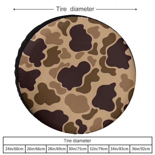 Image of Duck Vintage Camouflage Spare Tire Cover Wheel Tyre Covers Travel Trailers Protectors Weatherproof Dust-Proof for Camper Trailer Truck Rv Universal 30inch