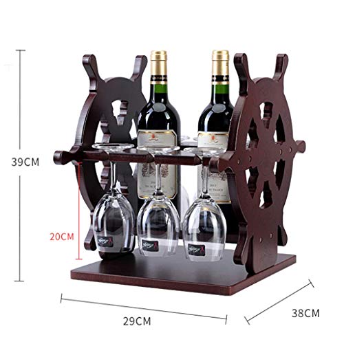 Estante para botellas de vino y copas con soporte de corchos miniatura 2