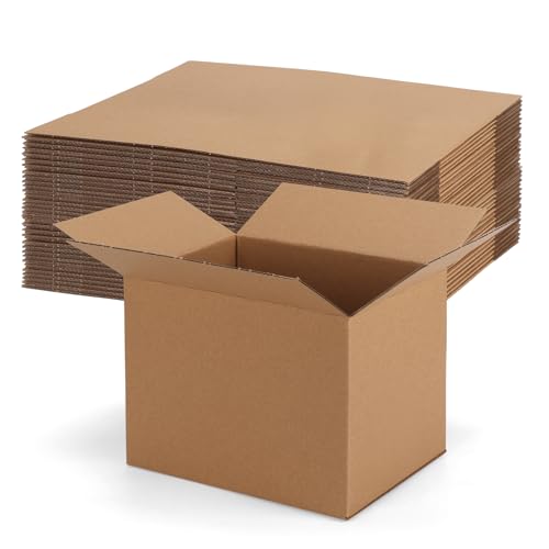 Rempry 30 Pack 8x6x6 Shipping Boxes Brown, Small Corrugated Cardboard Box for Mailing, Packaging Small Business, Kraft Mailer Gift Boxes