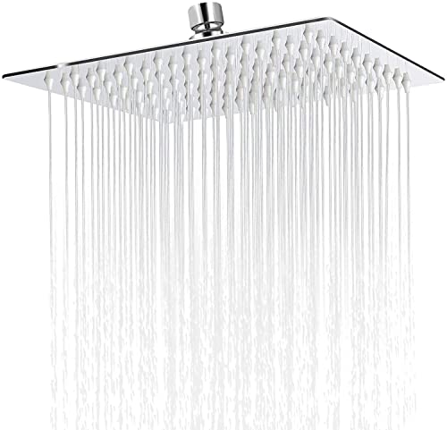 Image of TOSCH Stainless Steel 304 ULTRA SLIM Rainfall Shower Chrome Finish (10 inch Shower with 18 inch rectangle)