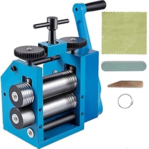 VEVOR Handmatige Combinatie Walsmachine 3″/76 mm Juwelier Koudwalsen van Metaal Walserij Met