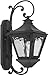 Elk 6710-C 8 by 20-Inch Manor 1-Light Outdoor Wall Lantern with Water Glass Shade, Charcoal Finish
