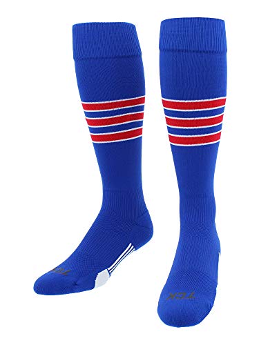 Image of Baseball & Softball Socks | USA Made Dugout Series Striped | Over the Calf | Sizing for Youth Boys, Girls, Men, & Women's