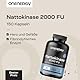 OnEnergy Nattokinase 2000 FU - 150 Pflanzliche Kapseln - 100 mg pro Kapsel - Fibrinolytisches Enzym - Aus fermentierten Sojabohnen - 5-Monats-Vorrat - Für Blut und Herz-Kreislauf-System