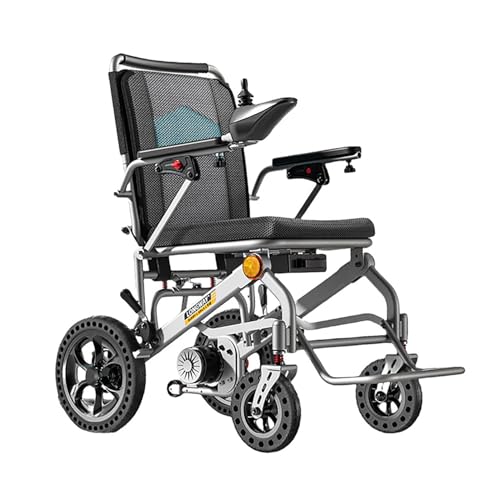 Fauteuil roulant électrique, léger et pliable, chaise motorisée 500 W tout terrain, batteries amovibles 12 Ah, autonomie de croisière de 28 km