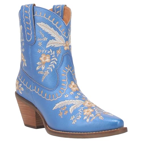 Dingo Women's Primrose Embroidered Floral Snip Toe Cowboy Booties Fashion Boot2