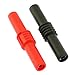 DGZZI 4PCS 4mm Banana Socket Female to Female Adapter Coupler Connector Extension Insulated Banana Plug Connectors Black Red