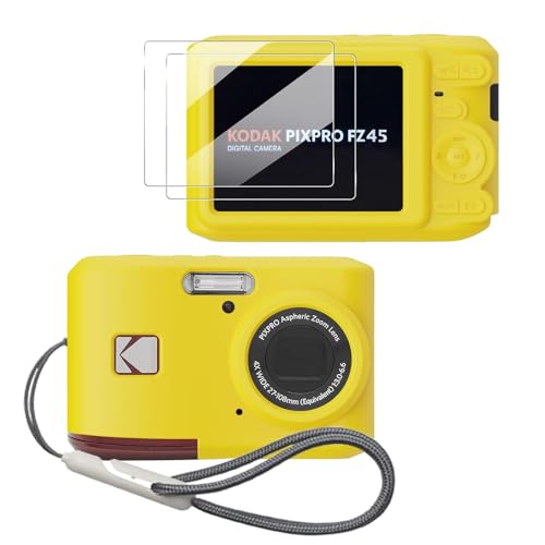 Funda de silicona para Kodak PIXPRO FZ45 color amarillo