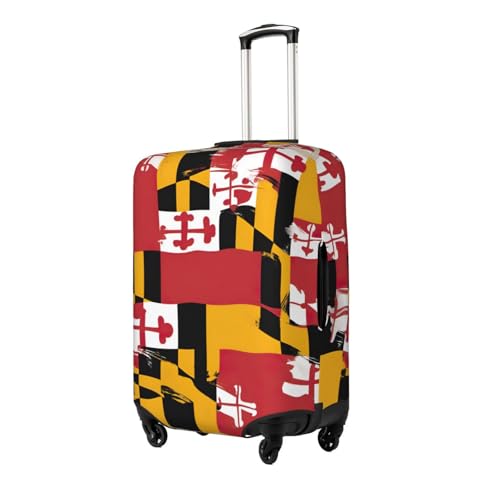 Maryland Flag Print Luggage Suitcase Cover Protector Luggage Washable Covers With Concealed Zipper2