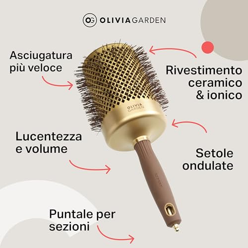Olivia Garden Expert Shine Wavy spazzola rotonda per capelli 80 mm 1 pz - 7