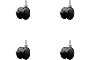 2 Inch Floor Safe Office Chair Wheels - 5/16" Threaded Caster Wheels