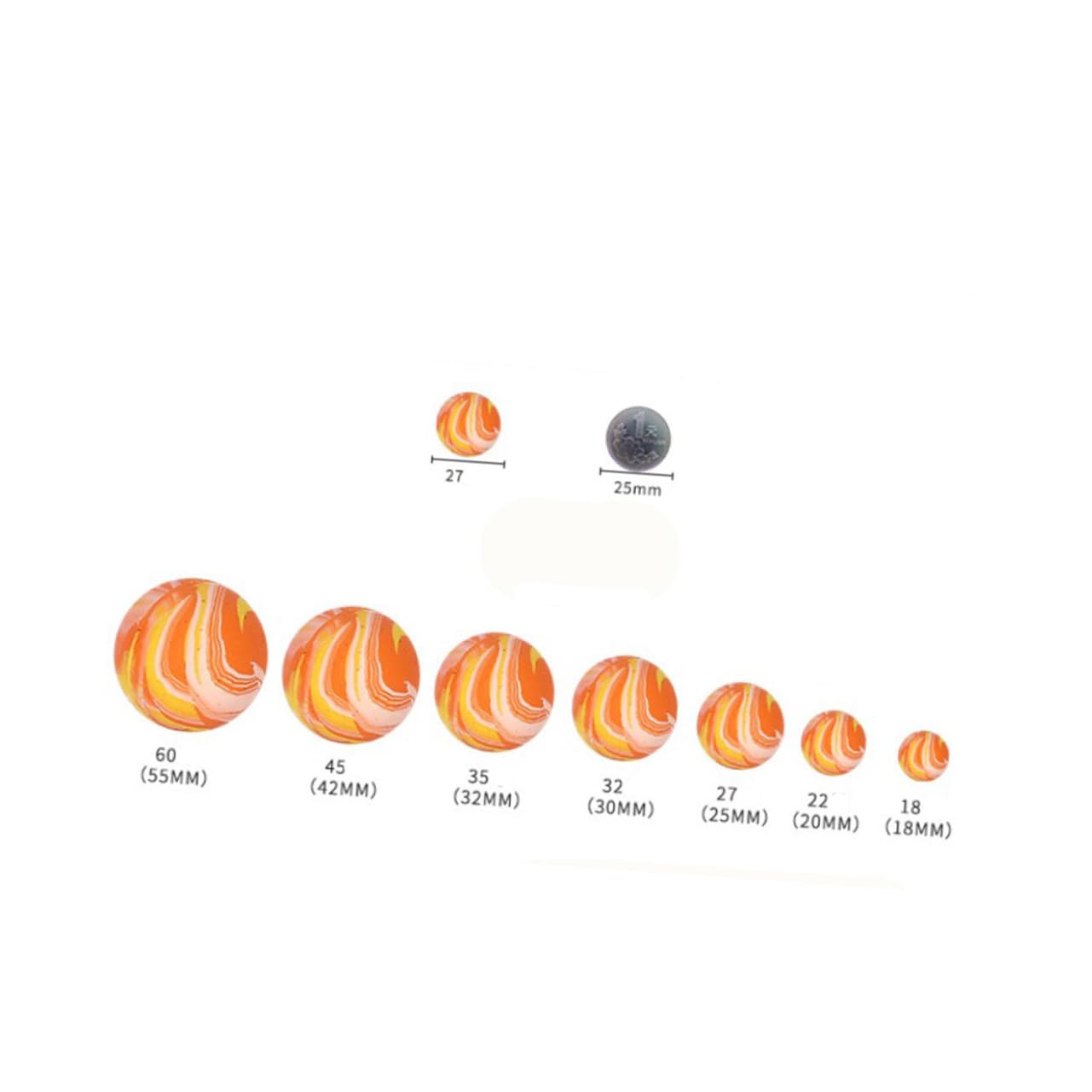 BESPORTBLE Palle Rimbalzanti in Gomma 32mm, 100 Pezzi per Bambini | Gioco e Macchine a Uovo Intrecciato, Forte Elasticità, senza Odore Stile Casuale