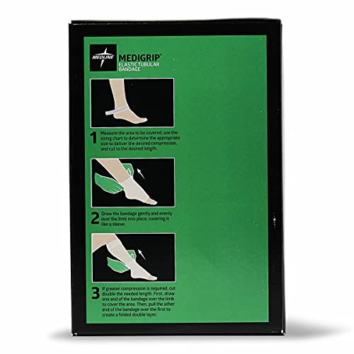 medline medigrip elastic latex tubular bandages size f 434 w 10 cm for large knees and medium thighs - high compression support breathable amp comfortable