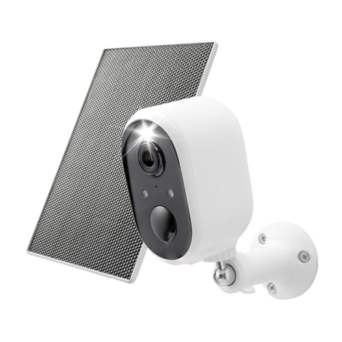 Solar Security Camera Outdoor Wireless, 2K Color Night Vision, Battery Powered PIR Motion Detection,2.4GHz WiFi Cameras for Home Surveillance, Light and Sound Alarm, 2-Way Audio