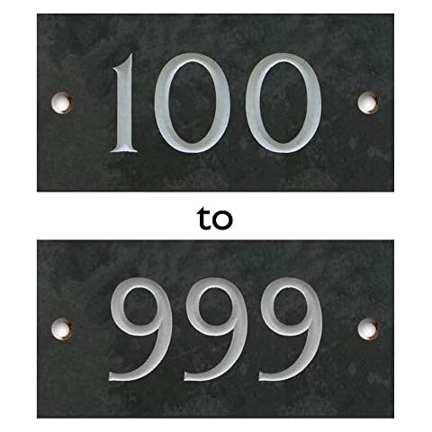 Custom Engraved Slate House Number Plaque Cover