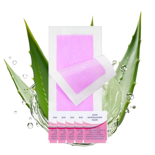 Duqulle Tiras de Cera para Rostro - Veinte Tiras de Cera para Cejas con Toallitas | Eliminación De Vello Rápida Para Axilas Brazos Piernas Uso En Casa Viaje Spa Cuidado Belleza
