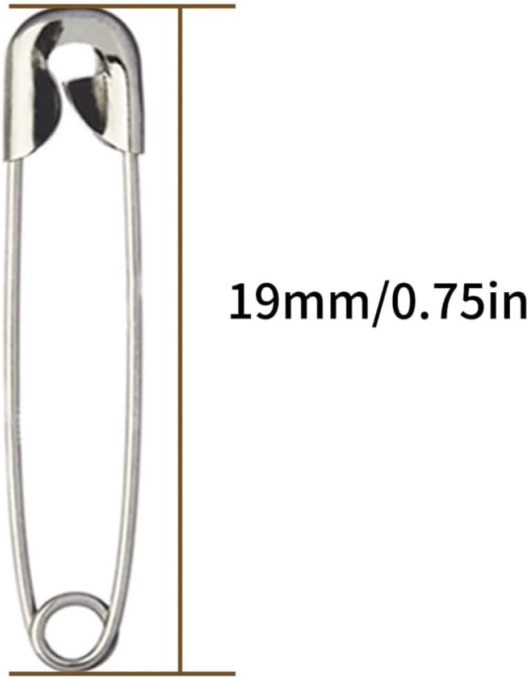 FUOYLOO 1728pcs Silver White 19mm Small Safety Pins DIY Sewing Pins for Craft Making and Quilting Clothing Tags Fastening Clips
