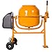 Fujampe Cement Mixer 4.2 Cu Ft Heavy Duty Portable Electric Cement Mixer Electric Concrete Concrete Mixer Machine 120L Wheelbarrow Mud Mixer for Stucco Mortar 1/2 Hp 36RPM (Alloy Steel)