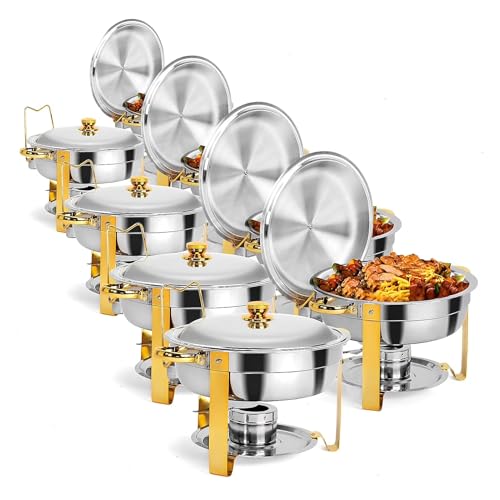 5-Liter-Speisewärmer aus Edelstahl, runder Buffetwärmer mit...